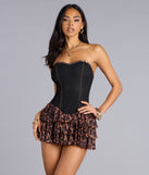 Wild Streak Denim Corset Romper