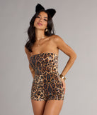 Untamed Leopard Sequin Tube Romper