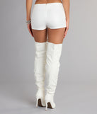 Level Up Faux Leather Hot Shorts
