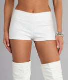Level Up Faux Leather Hot Shorts