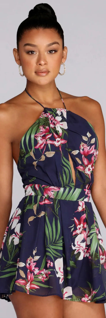 Taste Of Tropic Floral Romper