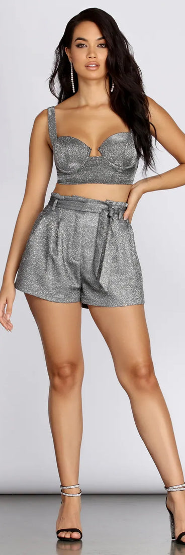 Run It Metallic Dress Shorts