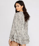 Leopard Print Skater Romper