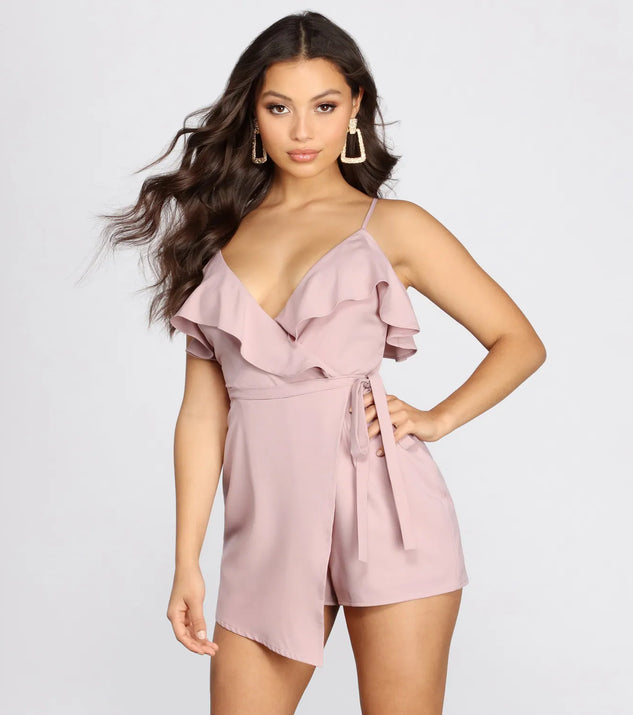 Ready To Ruffle Wrap Romper