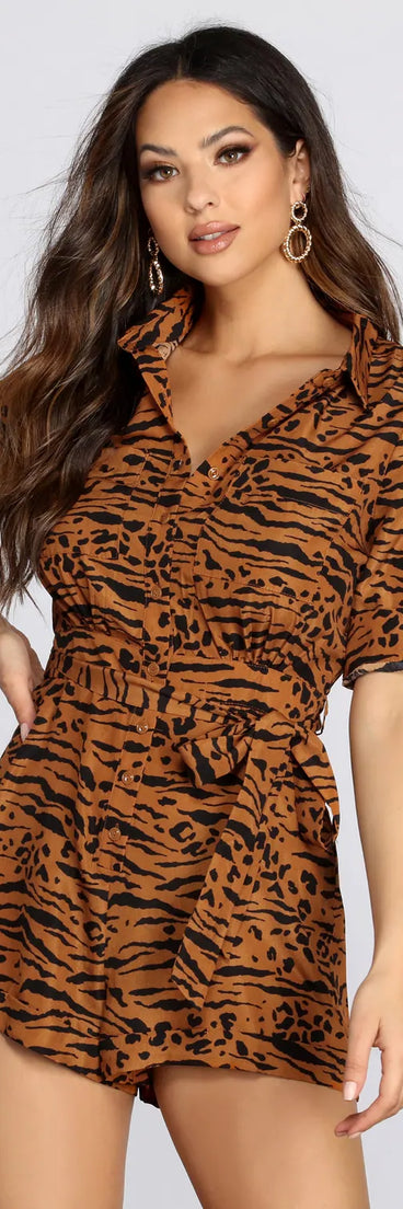 Forever Fierce Printed Romper