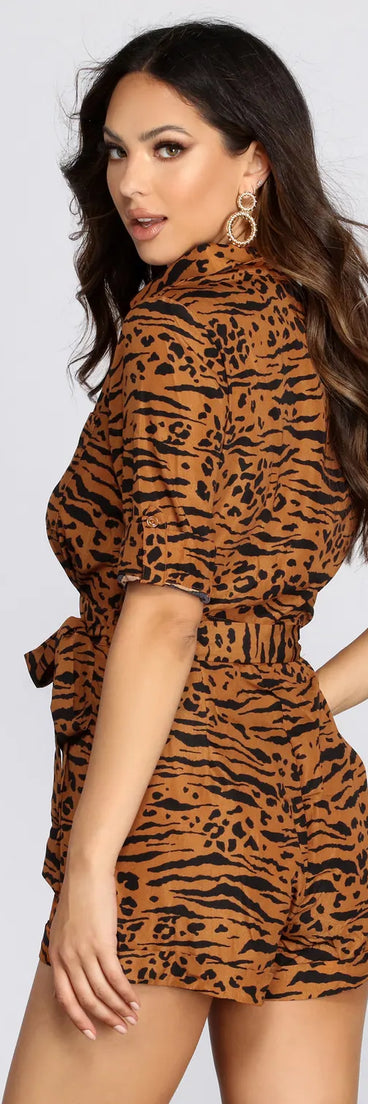 Forever Fierce Printed Romper