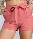 On A Roll Tie Waist Shorts