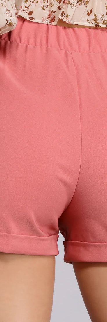 On A Roll Tie Waist Shorts