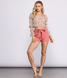On A Roll Tie Waist Shorts