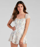 Pretty Lady Floral Chiffon Romper