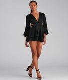 Out Of Town Lace-Up Chiffon Romper