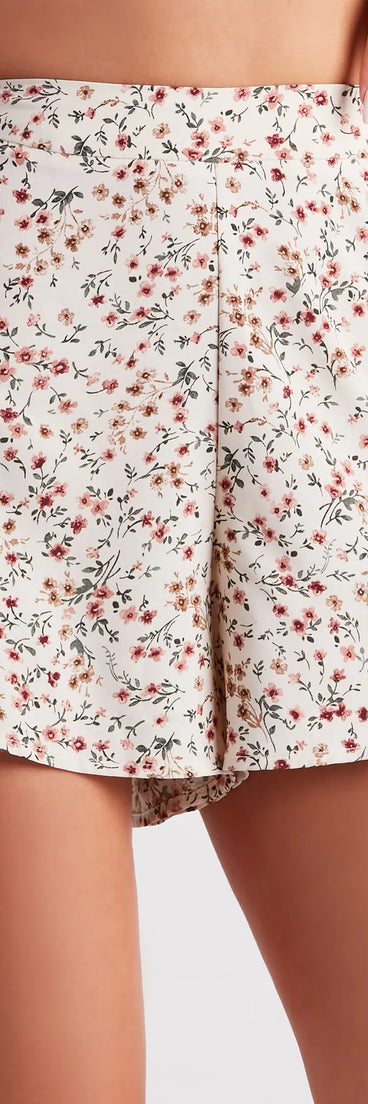So Darling Ditsy Floral Flowy Shorts