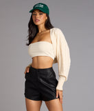 Smooth Moves PU High-Rise Shorts