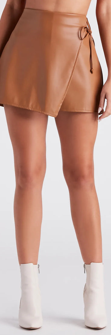 Trendsetter Life Faux Leather Skort