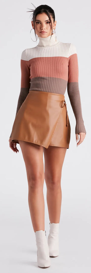 Trendsetter Life Faux Leather Skort