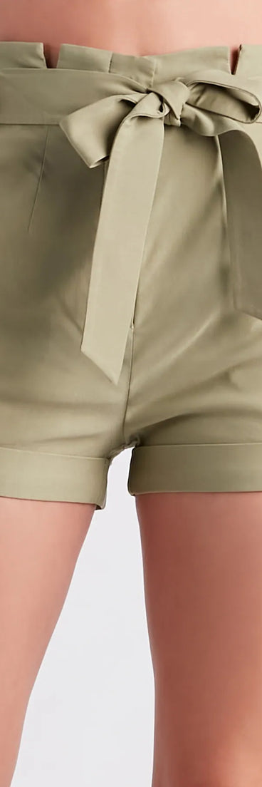 Chic And Polished Paperbag Shorts