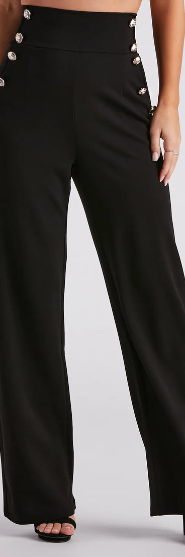 Total Boss Babe Button-Front Dress Pants