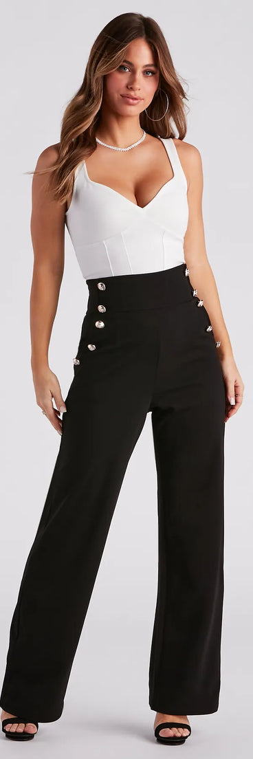 Total Boss Babe Button-Front Dress Pants