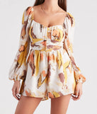 Greet The Season Abstract Printed Romper