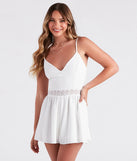 Go With The Flow Crochet Woven Romper