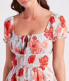 Summer Romance Floral Chiffon Skater Romper