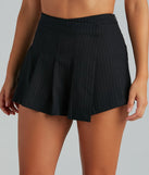 Preppy Princess Pinstripe Pleated Skort