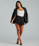 Preppy Princess Pinstripe Pleated Skort