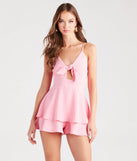 Knot Your Bae V-Neck Layered Romper
