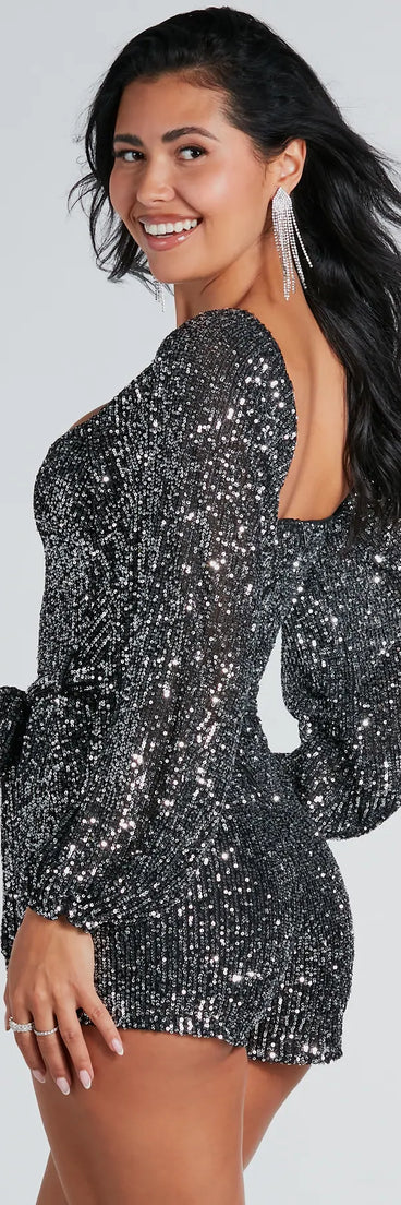 Meet Me At Midnight Sequin Romper