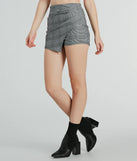 Chic Aesthetic Plaid Wrap Skort