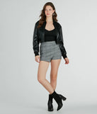 Chic Aesthetic Plaid Wrap Skort