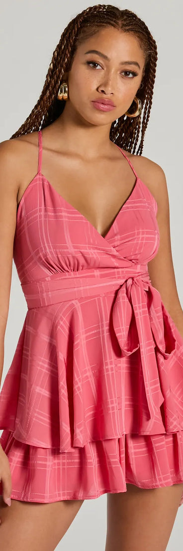 Meant To Be Surplice V-Neck Strappy Chiffon Romper