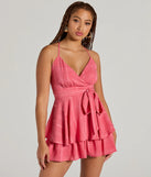 Meant To Be Surplice V-Neck Strappy Chiffon Romper