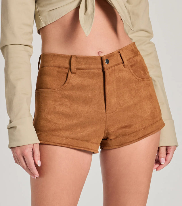 Adventurous Girlie Faux Suede Shorts | Windsor Adventurous Girlie Faux Suede Shorts | Windsor