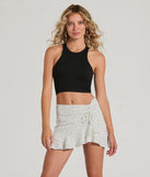 Darling Pose High-Rise Polka Dot Mini Skort