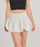 Darling Allure Drop Waist Bubble Hem Woven Skort