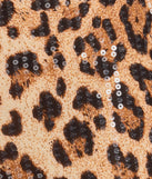 The Sassy Look Sequin Leopard Print Hot Shorts is a trendy women's bottom in leopard print, designed with modern details and alluring textures to complete chic outfits for 2025.
