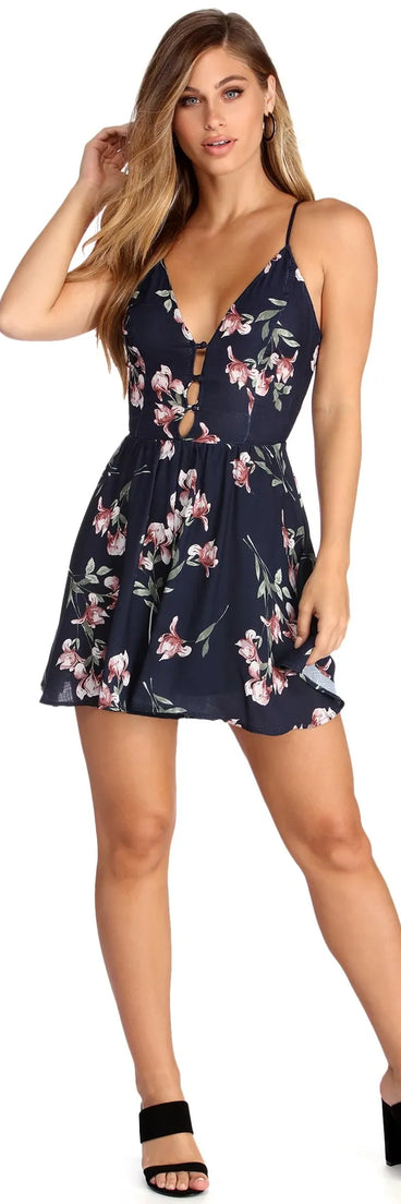 Peek-A-Boo Floral Romper