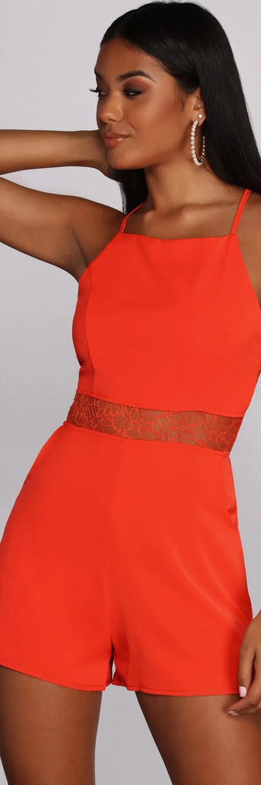 Waist Not Lace Romper