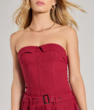 With its easy fit and flirty cut, the Social Babe Belted Drop Waist Skater Romper is a red one-piece that brings fun, freedom, and movement to your weekend look.