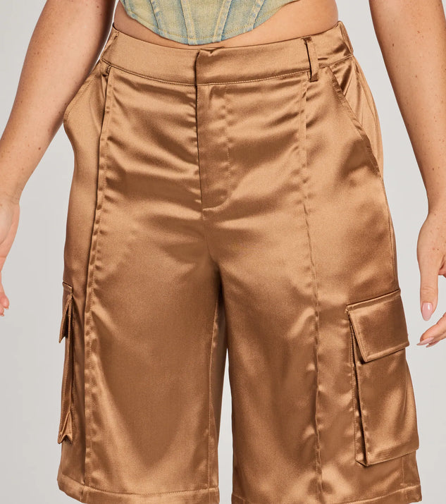 ★OPEN YY_TheOpen Product★ SATIN CARGO SHORTS (BROWN) brownf1_grande.jpg?v=1670889612