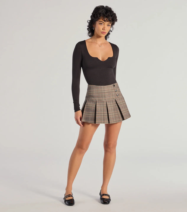 スカート herlipto Pleated Checkered Twill Skirt herlipto Pleated Checkered Twill Skirt - メルカリ