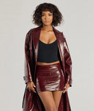 Chic Authority Faux Leather Skort