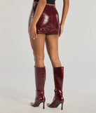 Chic Authority Faux Leather Skort