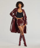 Chic Authority Faux Leather Skort