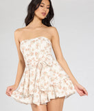 Pair the Cute Composure Tie-Waist Floral Ruffled Romper with your favorite sandals or sneakers for effortless warm-weather looks with on-trend natural rompers that speak your style.