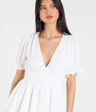 Pair the Stay Sweet Short Sleeve Button Romper with your favorite sandals or sneakers for effortless warm-weather looks with on-trend ivory rompers that speak your style.