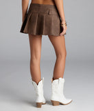 Pair the Around The City Mid-Rise Pleated Skort with your favorite crop or bodysuit for effortless warm-weather looks with on-trend brown skorts that speak your style.