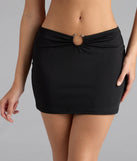 Choosing the black skirt says you’re ready to show off in the Trendy Icon Low-Rise O-Ring Mini Skirt, a warm-weather staple that elevates your outfit and seasonal style.