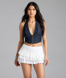 Elevated Moments Ruffle Mini Skirt